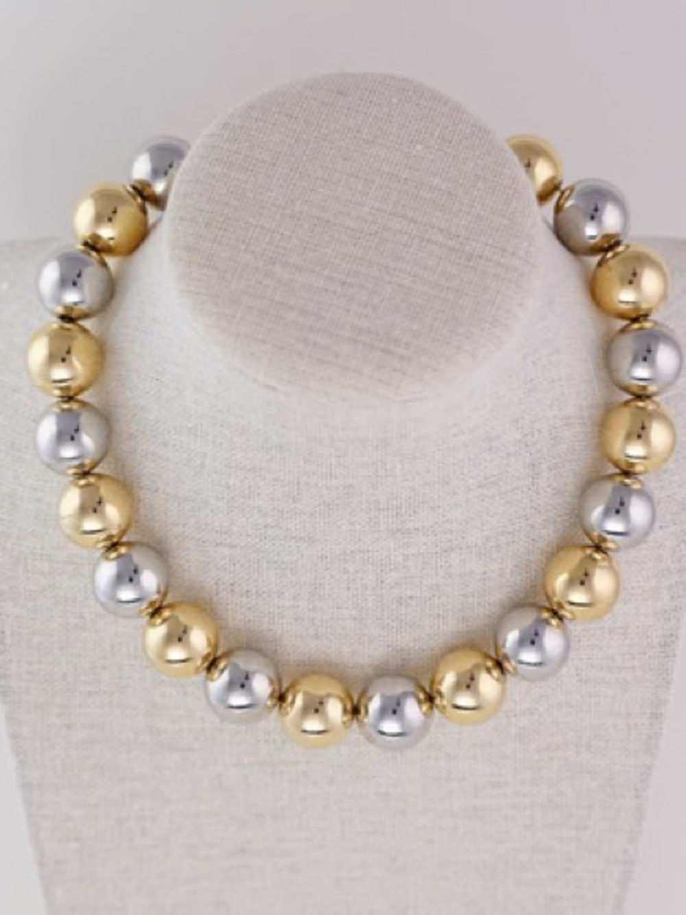 NWOT Two-Tone Gold and Silver Bead Necklace - Women Jewelry